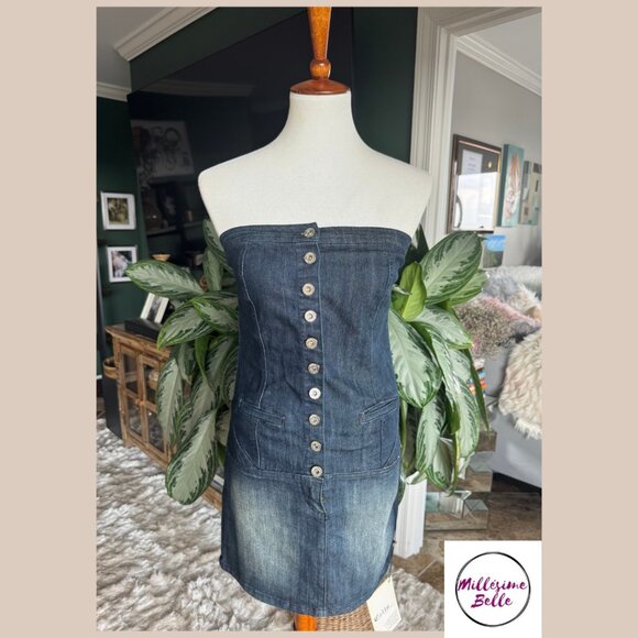 Jean Button Down Mini Dress - Picture 5 of 7